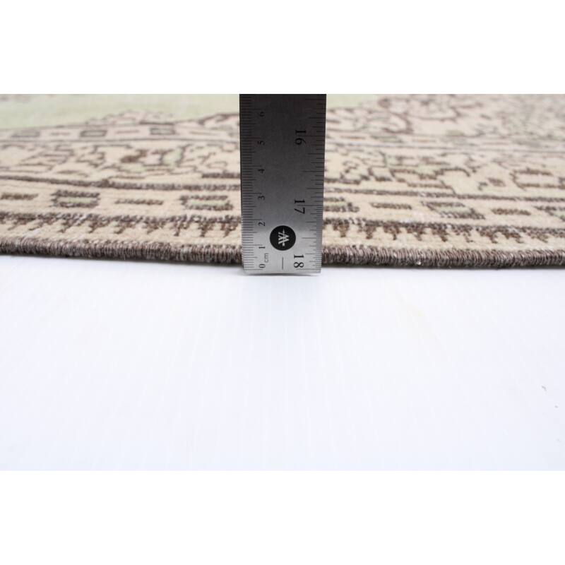 ECARPETGALLERY Hand-knotted Color Transition Light Green Wool Rug - 5'8 x 9'3