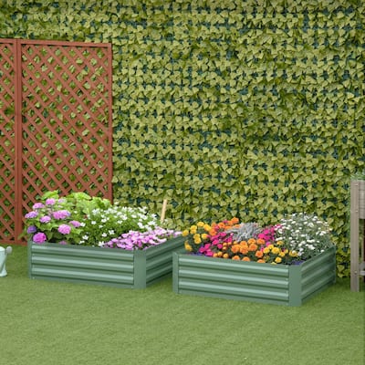 Set of 2 Raised Garden Bed Elevated Planter Box