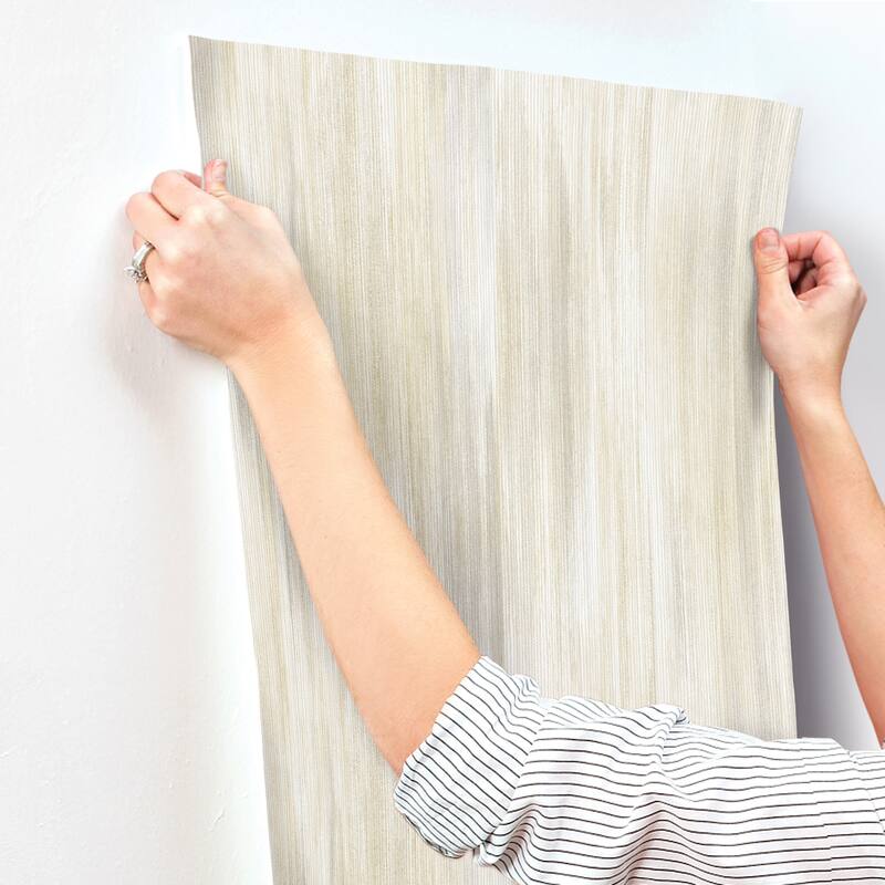 A-Street Prints Elysian Wheat Ikat Wallpaper