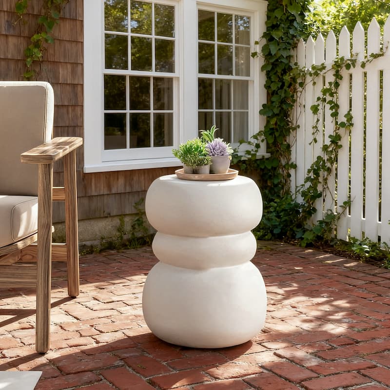 Outdoor Concrete Side Table End Table