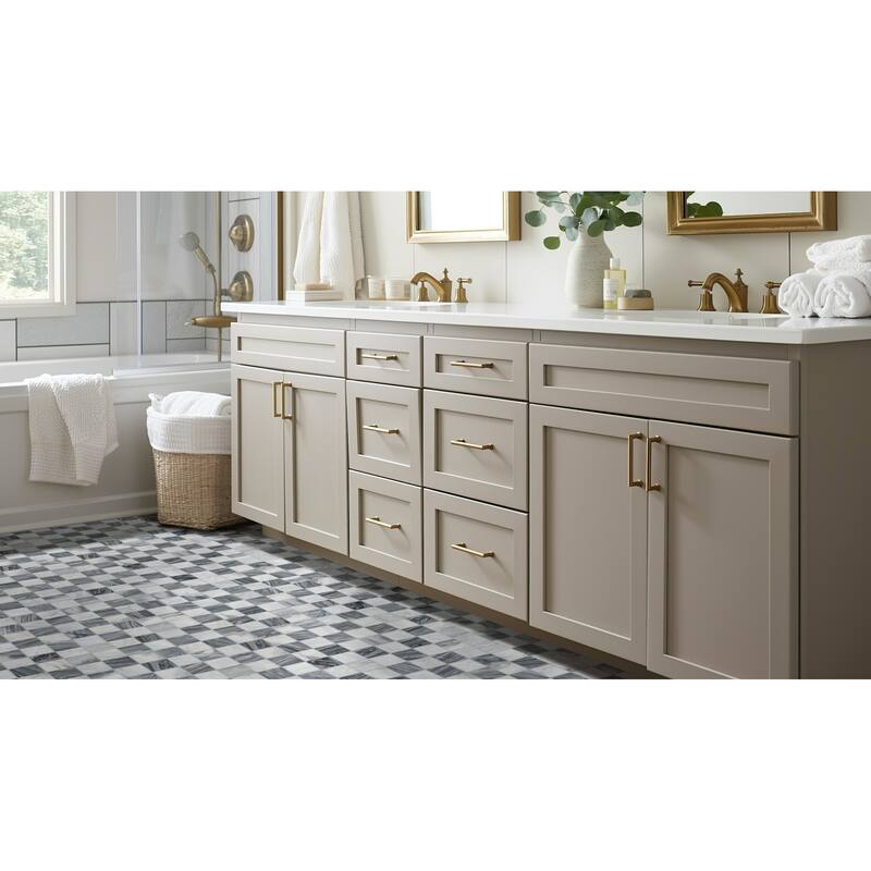 Ackland AKM-S-3X3SQP-CA 12" x 12" Marble Square Floor and Wall Mosaic
