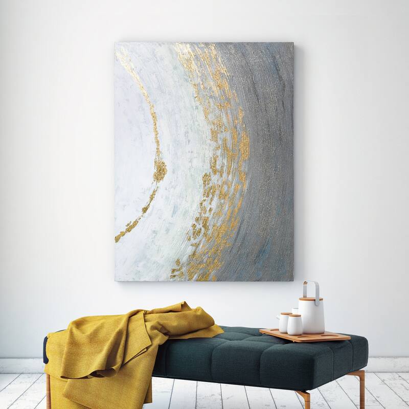 Golden Tundra Textured Metallic Hand Painted Wall Art by Martin Edwards