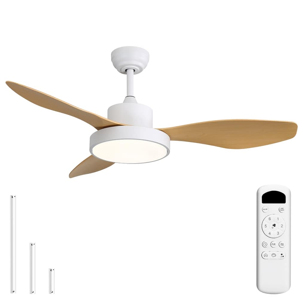 Sofucor 47 Inch Ceiling Fan with Light,Large Dimmable Memory LED,6 Speeds 5500CFM High Velocity Timer Reversible,ETL - 47 Inches