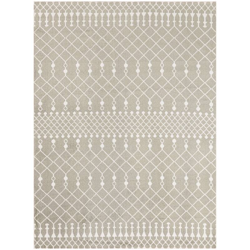 Nourison Astra Machine Washable Moroccan Area Rug - 5' 3" x 7' - Sage - Rectangle