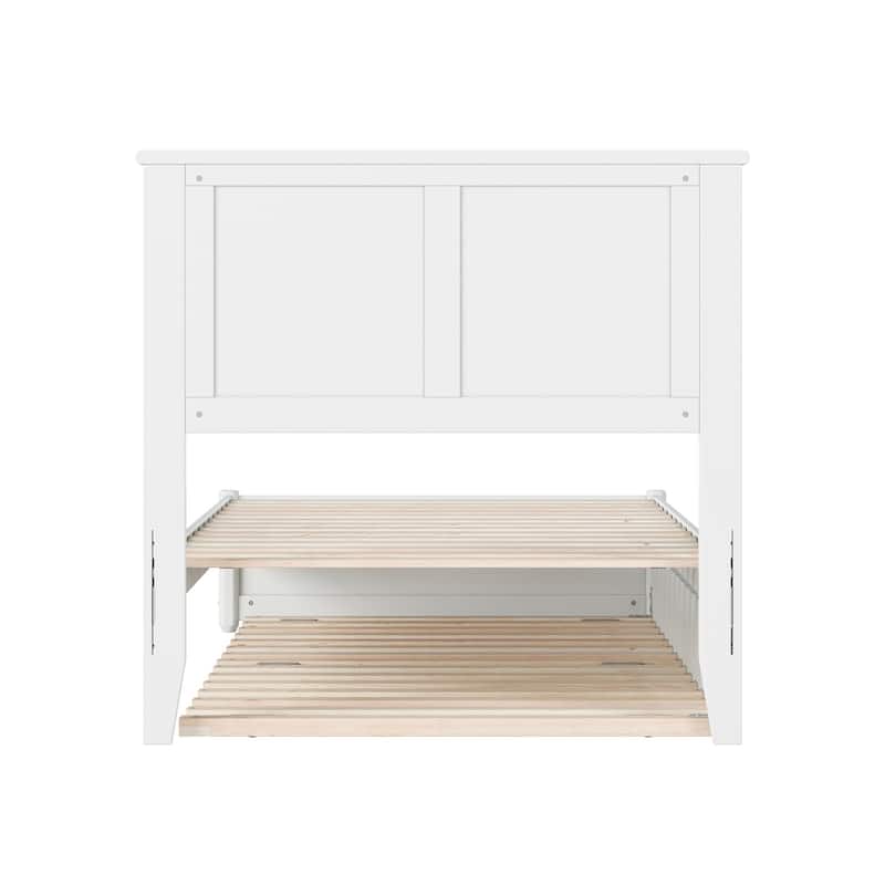 Felicity Platform Bed with Panel Footboard and Twin XL Trundle