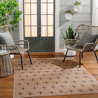 Livabliss Transitional Ez Jute Geometric Washable Area Rug