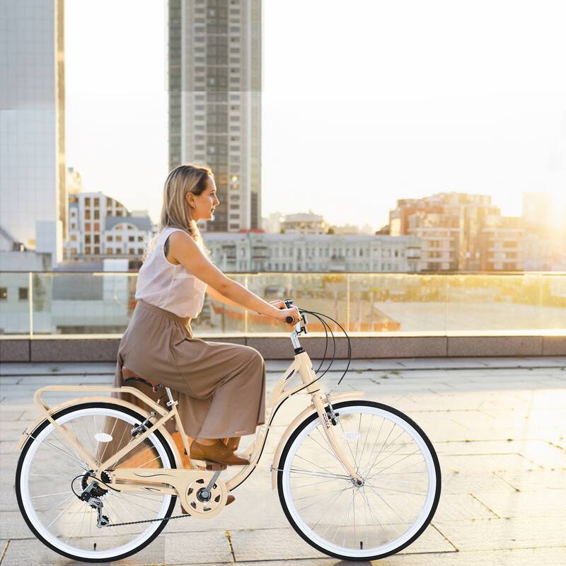 7 Speed Steel Frame Multiple Colors 24 Inch Ladies Bicycle