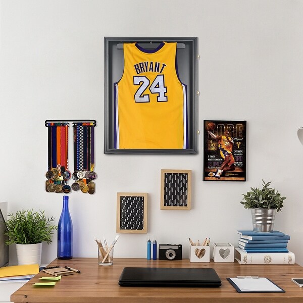Basketball jersey display frame top