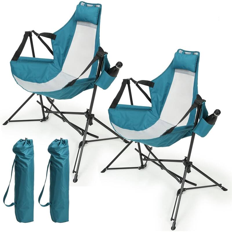 Steel Frame Camping Hammock Chair (2-Pack) - Blue