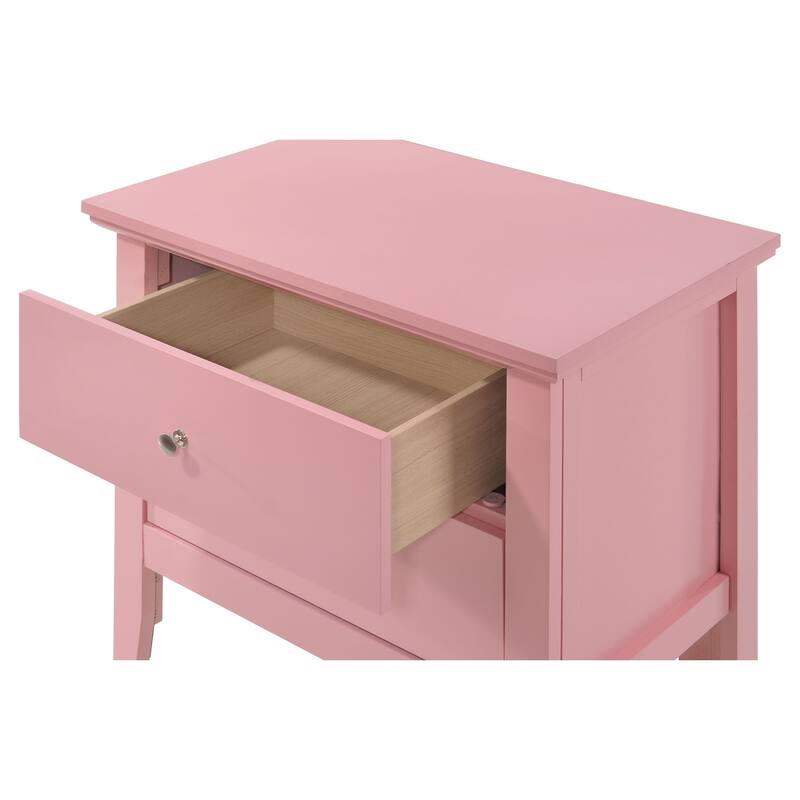 Primo Transitional Wood 2-drawer Nightstand Table