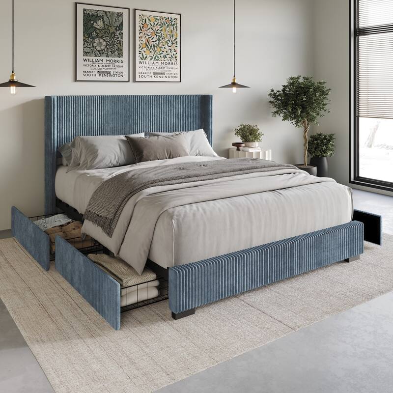 Rochester Upholstered Storage Platform Bed