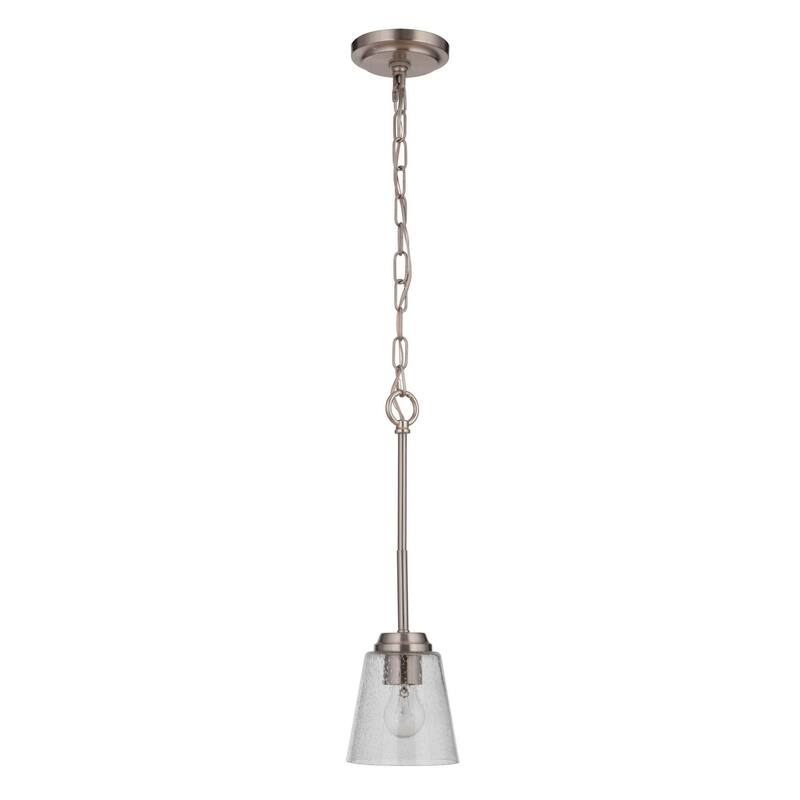 Craftmade Tyler 6" Wide Mini Pendant with Seedy Glass Shade