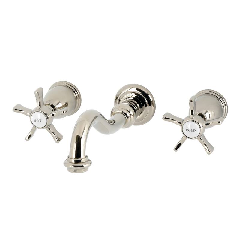 Hamilton Two-Handle 3-Hole Wall Mount Bathroom Faucet
