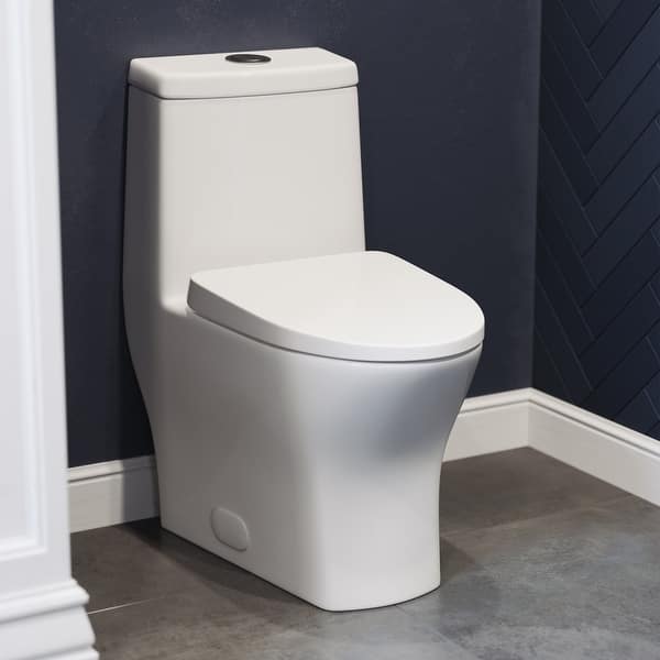 Dual flush WC one piece ceramic black toilet bowl