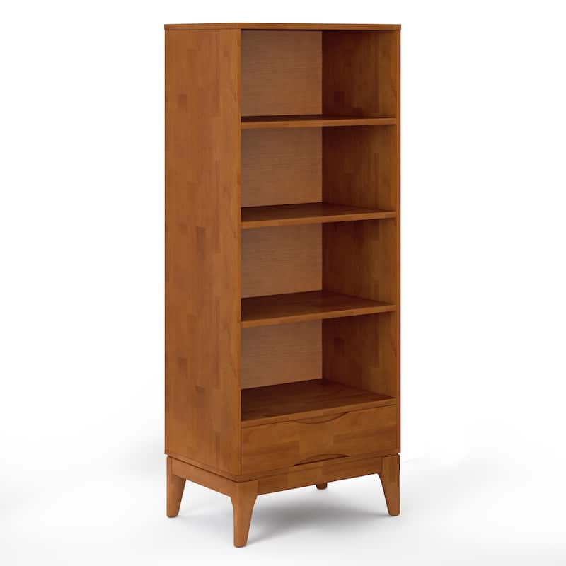 WYNDENHALL Pearson 24 inch Solid Wood 4 Shelf Bookcase (Set of 2) - 24"W x 16"D x 60"H