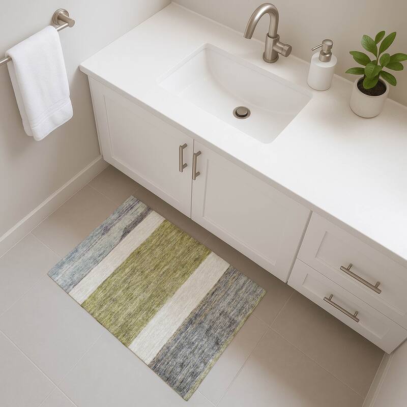Premium Washable Super Soft Ombre Gabbeh Mayfield Rug - Aloe - 1'8" x 2'6"