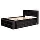 preview thumbnail 5 of 3, Espresso Full Bed with Bookcase Headboard, Under bed Storage Drawers and Bed End Storage Case