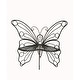 preview thumbnail 2 of 4, Antique Black Butterfly Chair