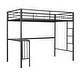 preview thumbnail 19 of 22, Twin Over Full Metal Bunk Bed with Desk and Ladder