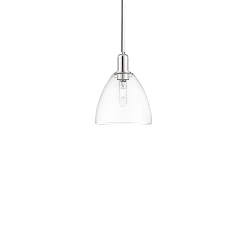 Innovations Lighting 716-1S-13-9 Bristol Pendant Bristol 9" Wide Mini - Polished Nickel / Clear
