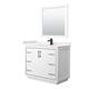 Option White, Black Trim, White Quartz Top