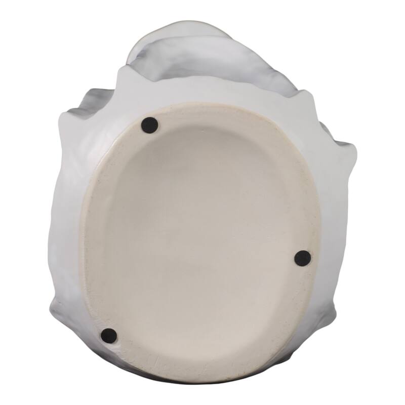 Decorative Vase - White Ceramic Sleek Design