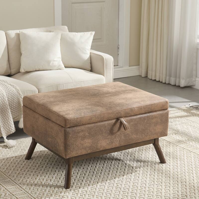 Versatile Mid-century Modern Storage Bench for Various Rooms, Enhancing Functionality and Style