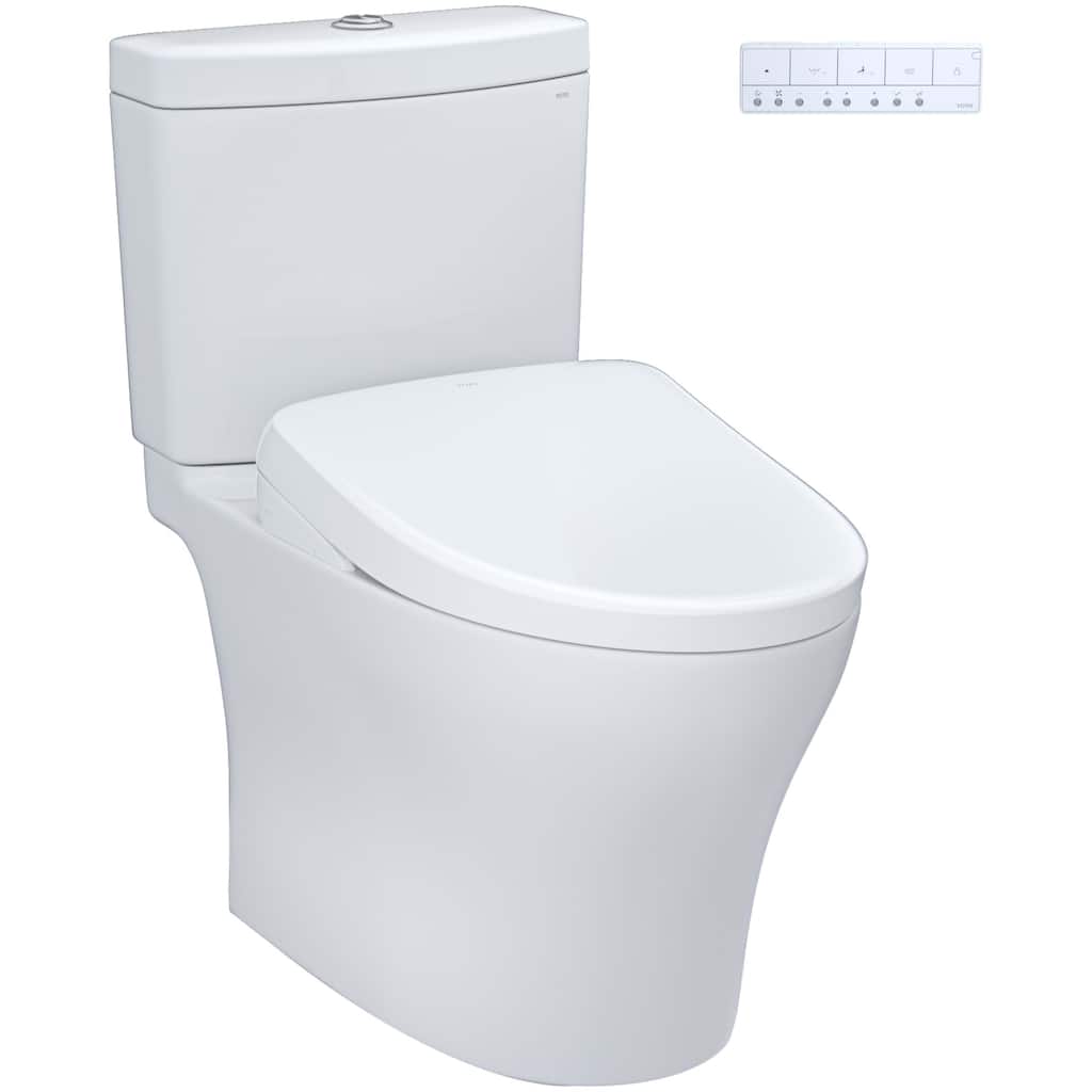 Toto MW4464736CEMFGNA#01 Aquia IV 0.9 / 1.28 GPF Dual Flush Two Piece Elongated Chair Height Toilet