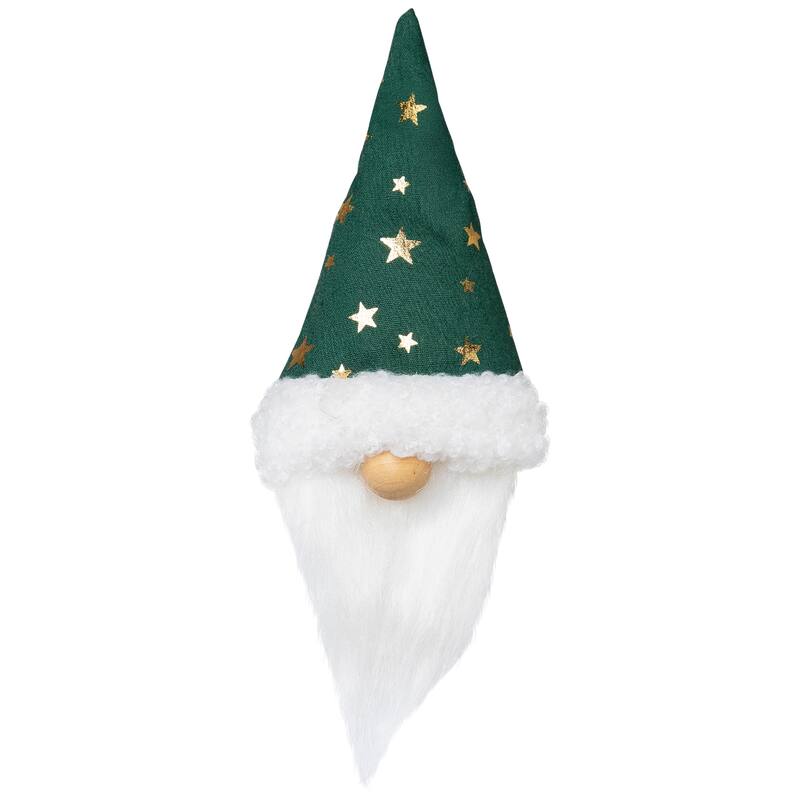 Santa Hat Gnome with Stars Clip-On Christmas Ornaments - 6" - Set of 3