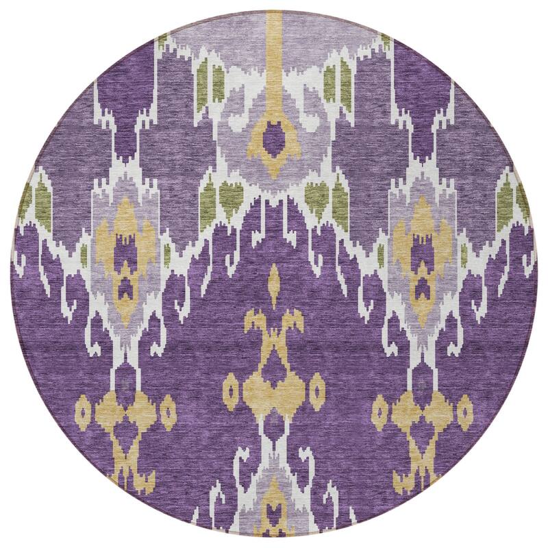 HomeRoots Ikat Transitional Rectangle Outdoor Rug