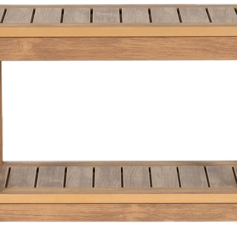 Moasis 2-Tier Shower Bench Water Resistant Bath Shower Stool With Storage Shelf