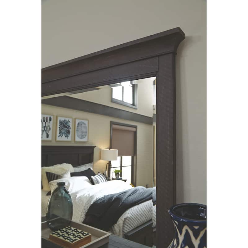 Magnussen Home Westley Falls Graphite Drawer Dresser with Landscape Mirror