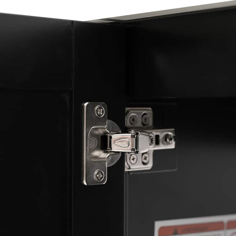 Bathroom Vanity with Ceramic Sink, Multifunctional Bathroom Storage Cabinet, Bathroom Vanities with 1 Drawer & 1 Door