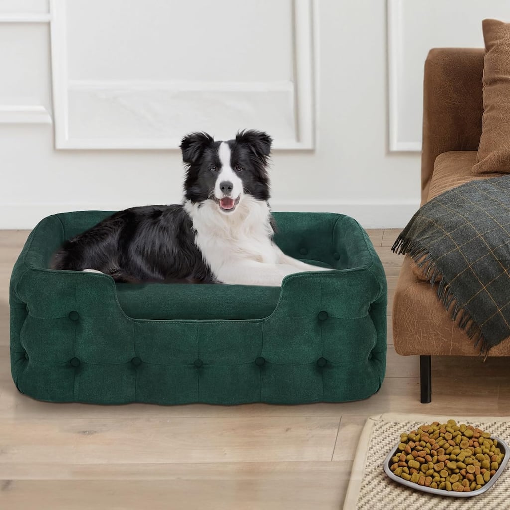 MCombo Dog Sofa Bed with Washable Cushion Cover for Small Medium Dogs, Fabric 0553 - 33.6" x 21.7"
