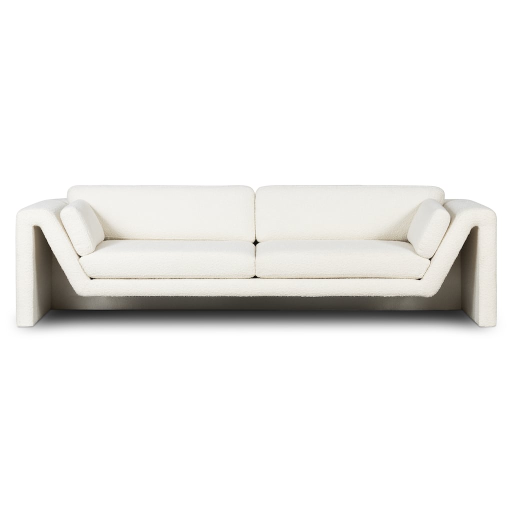 Poly & Bark Venito Sofa in Pearl White Boucle