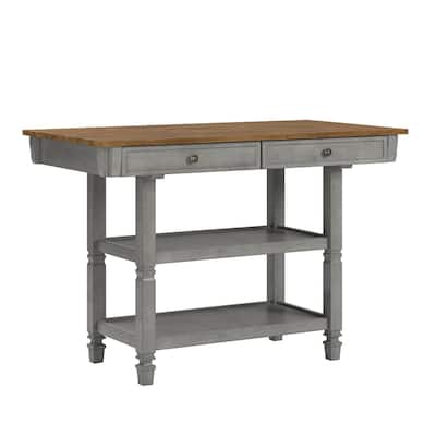 Elena 2-tone Antique Kitchen Island Buffet by iNSPIRE Q Classic