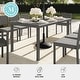 preview thumbnail 15 of 21, 71" Outdoor Rattan Wicker Patio Table with Engineered Wood Top - 39"W x 71"D x 30"H