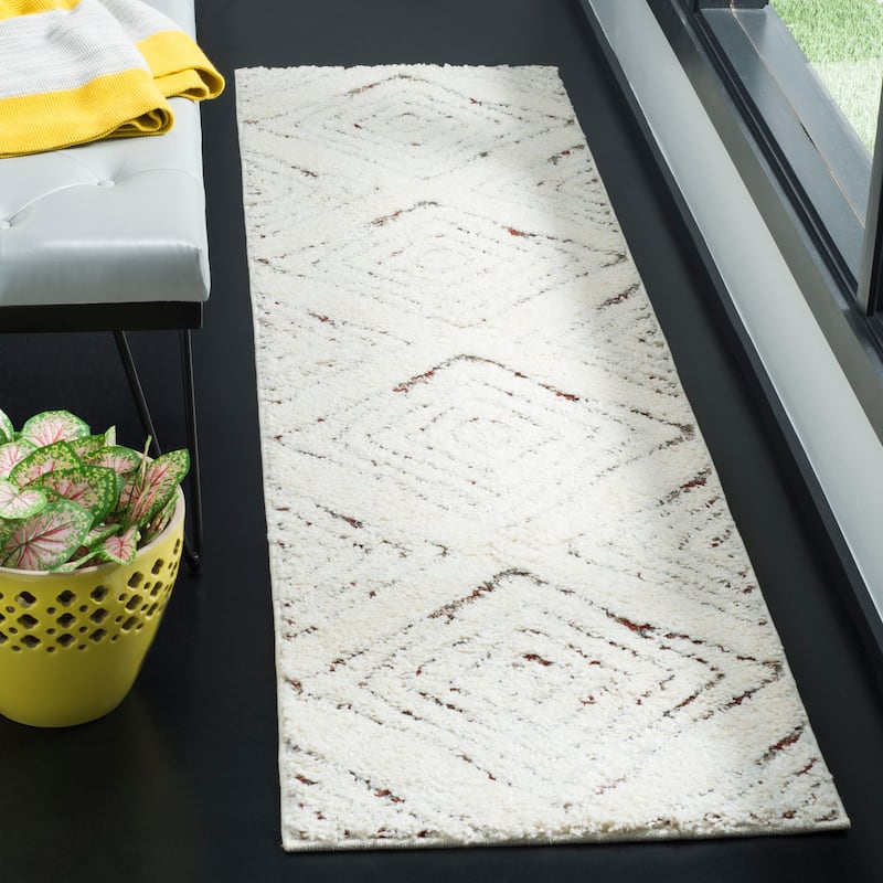 SAFAVIEH Santorini Shag Johannah Abstract 1.2-inch Thick Rug