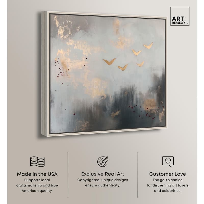 Golden Nebula Canvas by Art Remedy