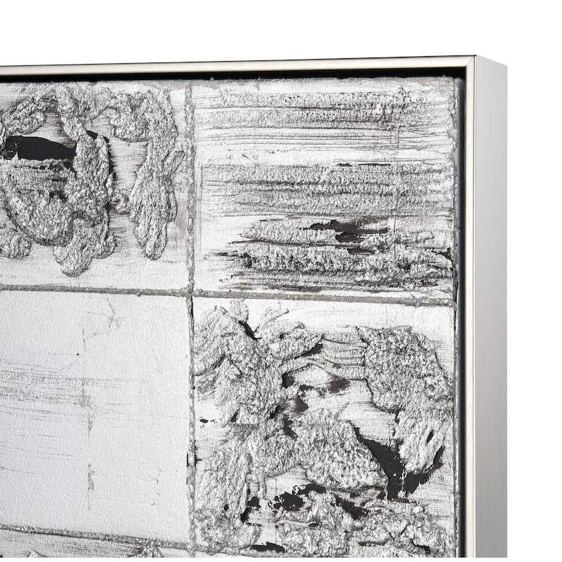 Elk Home Gambit Silver Fabric 20 Inch Wide Wall Art