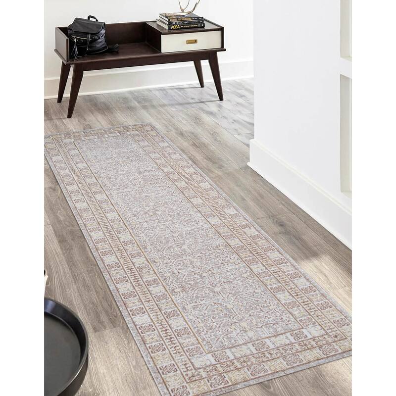 ECARPETGALLERY Machine Woven Valeria Grey Area Rug