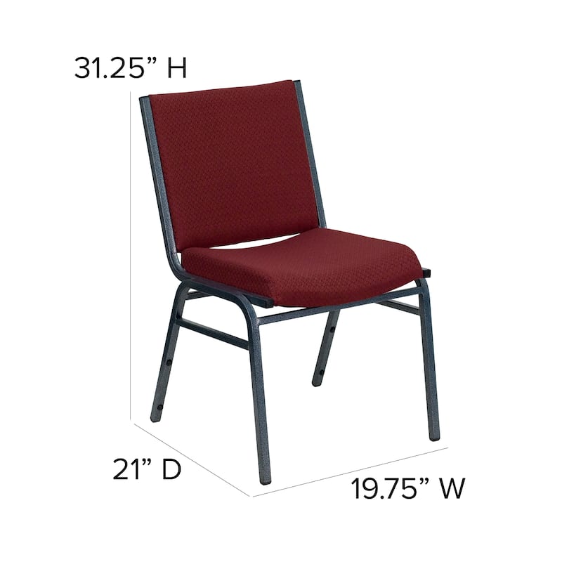 4 Pack Heavy Duty Stack Chair - 21"D x 19.75"W x 31.25"H