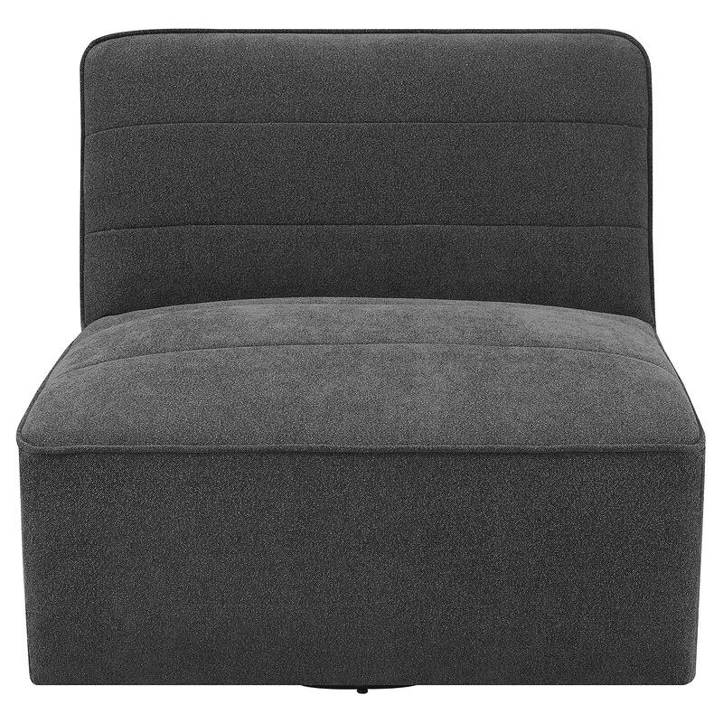 Cobie Upholstered Tufted Armless Swivel Chair