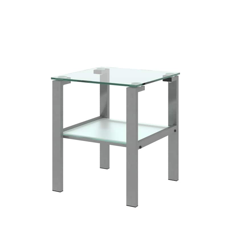 Glass 2 Layer Side Table