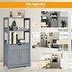 preview thumbnail 9 of 28, Gymax Bathroom Storage Cabinet w/Drawer Shelf Cupboard Floor Cabinet - See Details