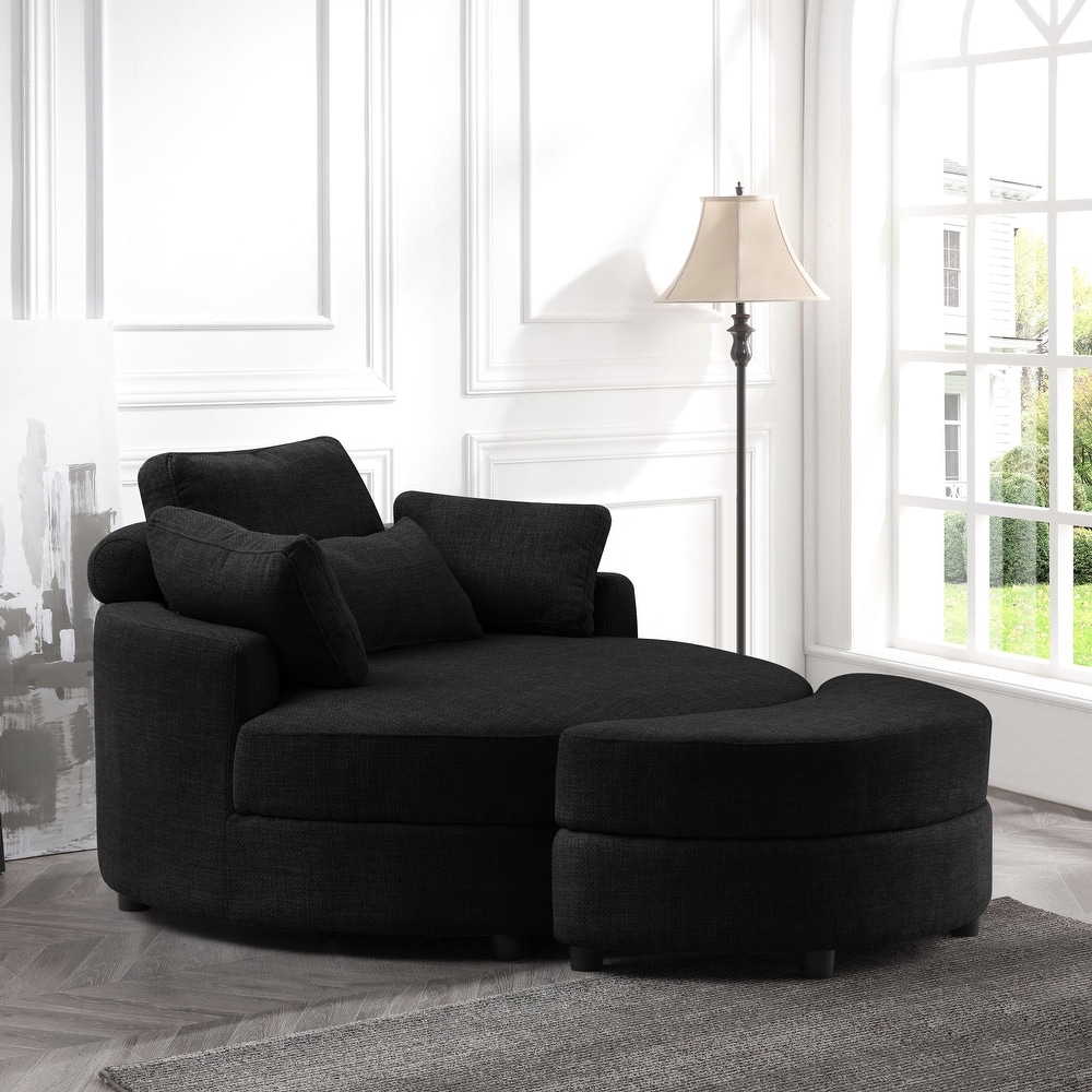 Long black sale couch