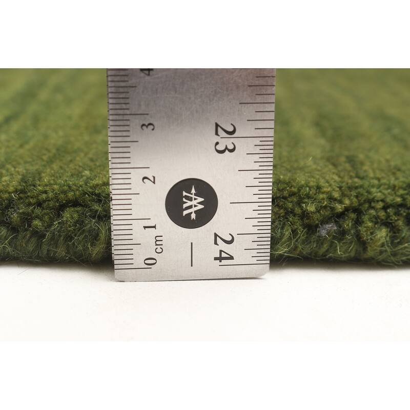 ECARPETGALLERY Hand Loomed Kashkuli Gabbeh Green Wool Rug - 5'3 x 7'6