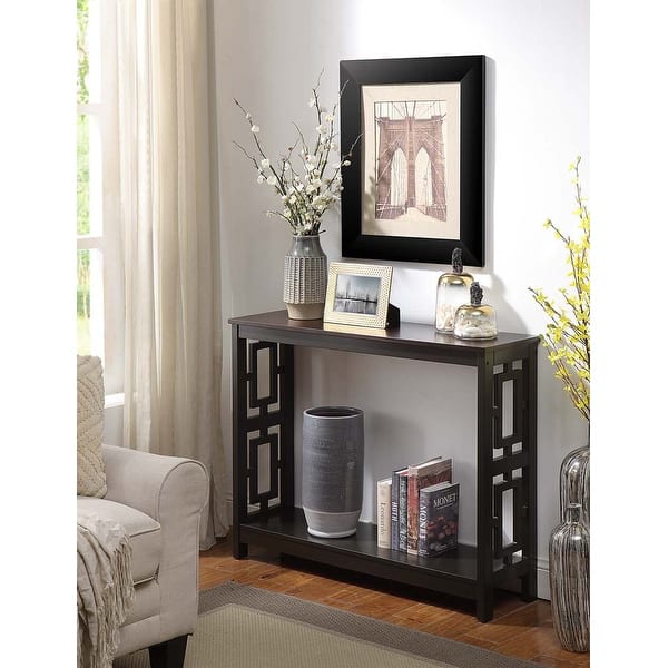 Convenience Concepts Town Square Console Table with Shelf On Sale