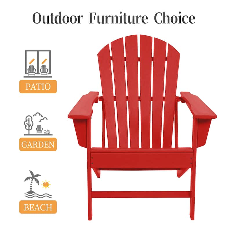 Outdoor Classic Recycled Plastic Adirondack Chair,set of 4 - N/A