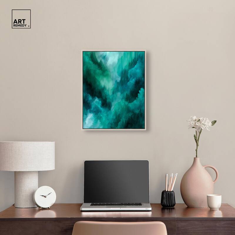 Textured Teal II Canvas by Art Remedy